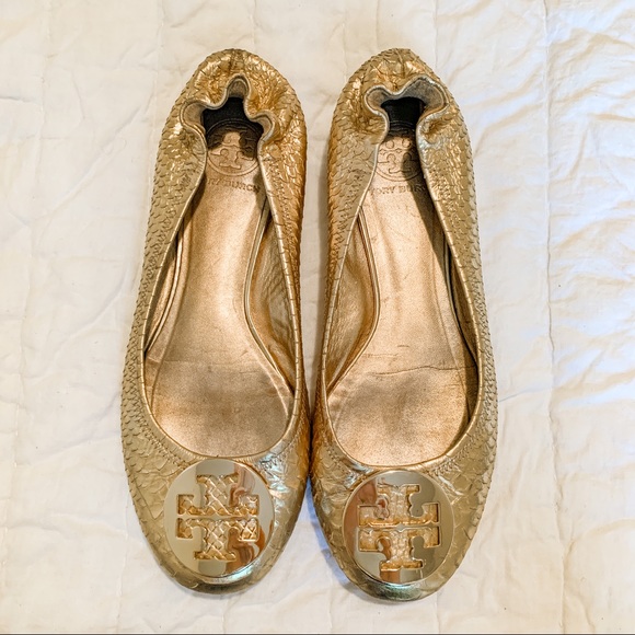 Tory Burch Shoes - Gold Tory Burch Flats